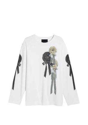 Simone Rocha rosette-print long-sleeve T-shirt - White