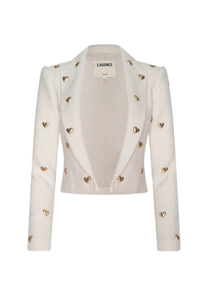 L'Agence Jen heart-embellished blazer - Neutrals