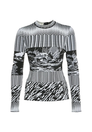 Balenciaga Pre-Owned abstract-print long-sleeve top - Black
