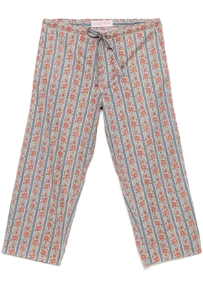 Valentino Garavani paisley-print trousers - Blue
