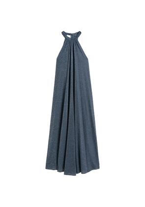 MOMONÌ Yuca lurex jersey maxi dress - Blue