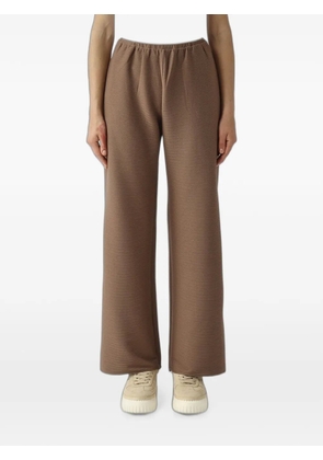 Max Mara ribbed-knit straight-leg trousers - Brown