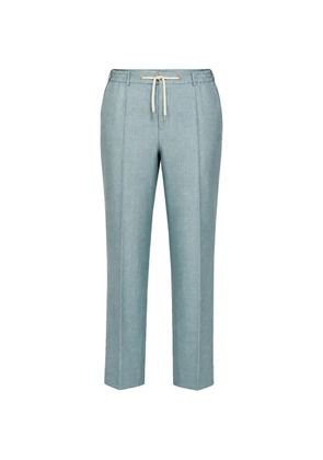 Eleventy drawstring-waist tailored trousers - Green