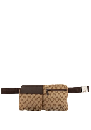 Gucci Pre-Owned 2000-2015 GG Canvas Double Pocket belt bag - Neutrals