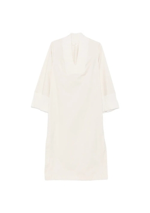 By Malene Birger Moldoa ribbed-knit trim midi dress - Neutrals