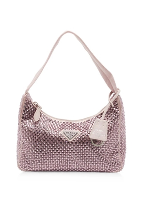 Prada Pre-Owned 2000 Re-Edition crystal-embellished shoulder bag - Pink