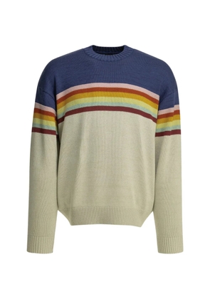 KAPITAL striped cotton sweater - Neutrals