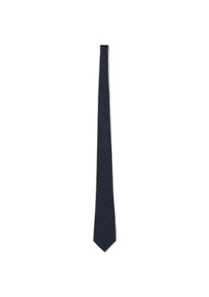 Zegna jacquard-woven silk tie - Blue
