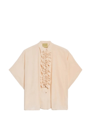 MOMONÌ Berenice ruffled shirt - Neutrals