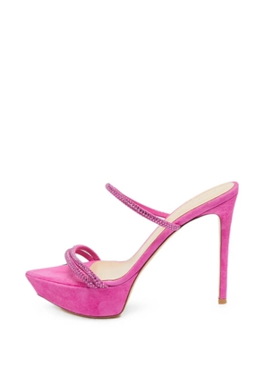 Gianvito Rossi Cannes crystal-embellished sandals - Pink