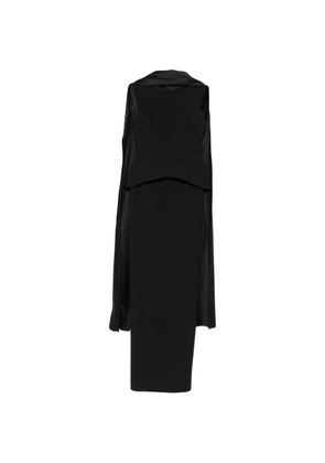 Solace London Annie cape-detail sleeveless maxi dress - Black