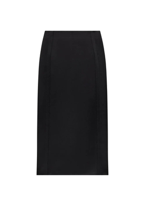 Another Tomorrow topstitched Architectural skirt - Black