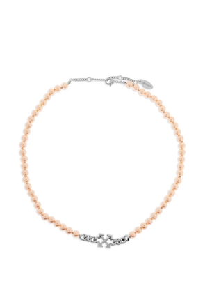 Off-White Arrows glass-pearl necklace - Orange