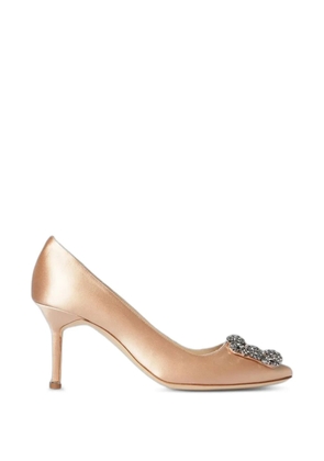 Manolo Blahnik Hangisi buckle pumps - Neutrals