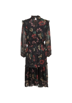 BOSS Amoreh floral-print midi dress - Black