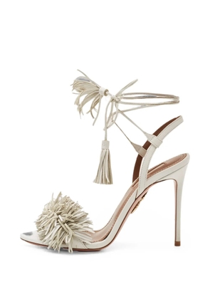 Aquazzura Wild Thing fringed sandals - White