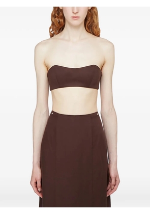 SECTION8 sweetheart top - Brown