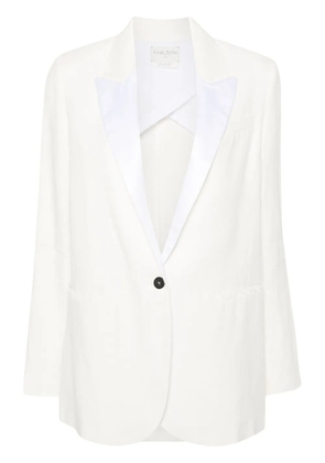 Forte Forte single-breasted linen blazer - White