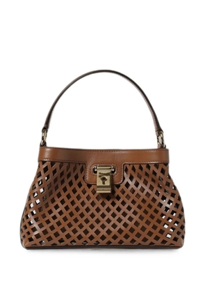 Bally Liv perforated shoulder bag - Brown