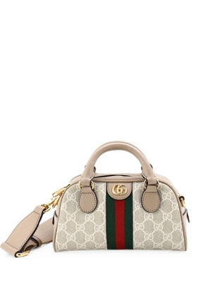 Gucci Pre-Owned Ophidia Convertible Boston Top Handle Bag GG Coated Canvas with Leather Mini crossbody bag - Neutrals