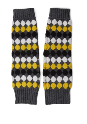 Plan C patterned-jacquard arm warmer - Grey