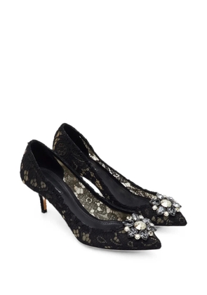 Dolce & Gabbana Pre-Owned Bellucci crystal-embellished lace pumps - Black