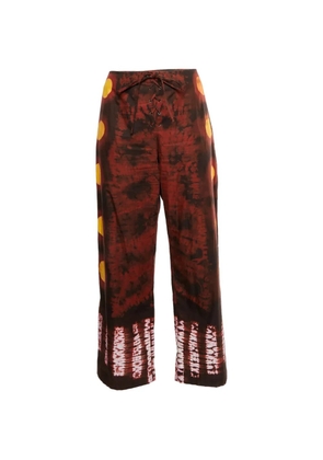 Christian Dior Pre-Owned lace-up trousers - Red