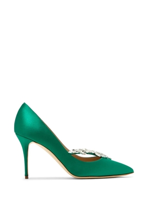 Manolo Blahnik Nadira crystal-embellished pumps - Green