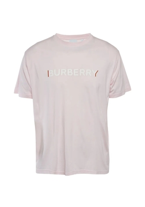 Burberry Pre-Owned logo print jersey T-shirt - Pink