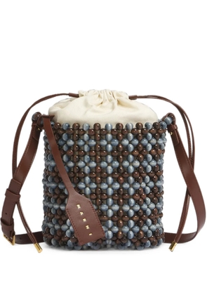 Marni lilac and green beads bag - Blue