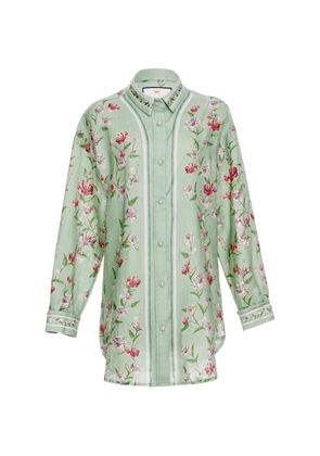 Agua By Agua Bendita Cecilia Honeysuckle floral shirt - Green