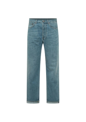 TELA GENOVA logo-patch straight-leg jeans - Blue
