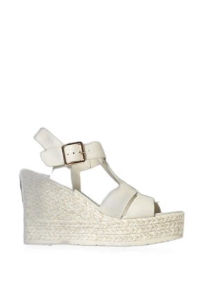 Paloma Barceló Olivia leather wedge sandals - Neutrals