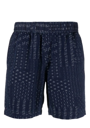 Orlebar Brown graphic-print cotton shorts - Blue