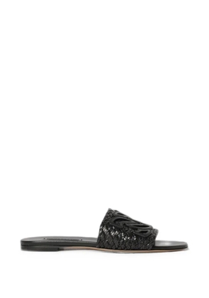 Casadei Ischia woven leather sandals - Black