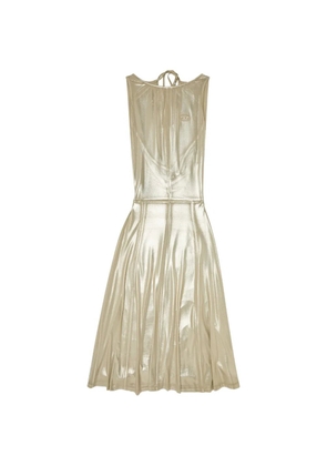 Diesel fluid metallic midi dress with open back - Gold