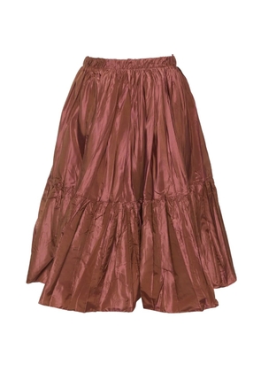 Miu Miu Pre-Owned crinkled flared midi skirt - Pink