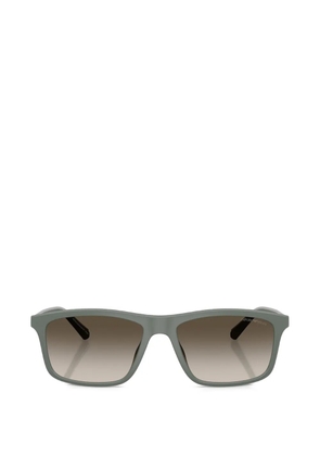 Emporio Armani matte green square-frame sunglasses