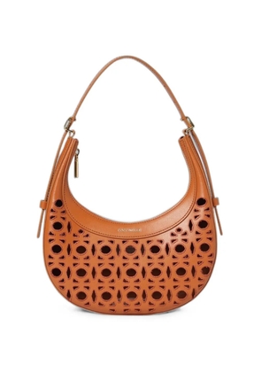 Coccinelle Whisper perforated shoulder bag - Brown