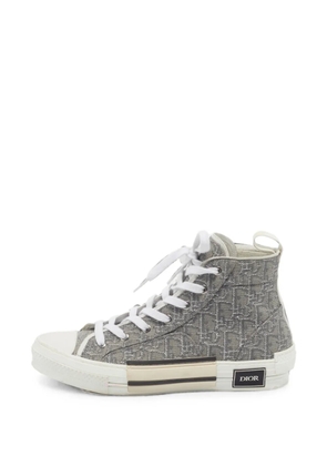 Christian Dior Pre-Owned B23 Oblique jacquard lace-up sneakers - Grey