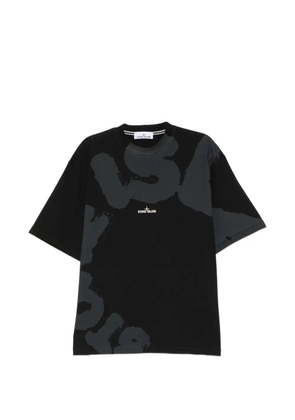 Stone Island logo-printed T-shirt - Black