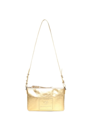 V°73 metallic logo-patch shoulder bag - Gold