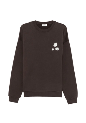 SANDRO floral-detail sweatshirt - Brown
