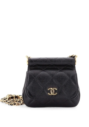 CHANEL Pre-Owned Bar Clutch on Chain Quilted Caviar Mini crossbody bag - Black