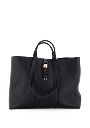 Gucci Pre-Owned Web Buckle Top Handle Tote Leather XL satchel - Black