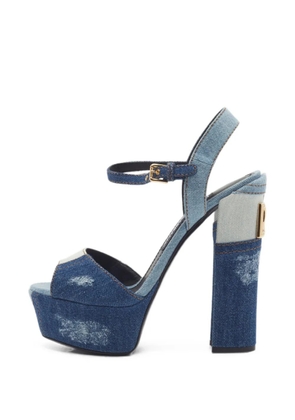 Dolce & Gabbana Pre-Owned Keira patchwork sandals - Blue