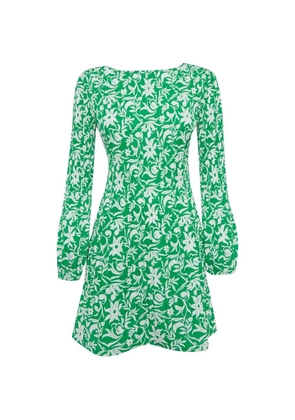 Maje floral-print mini dress - Green