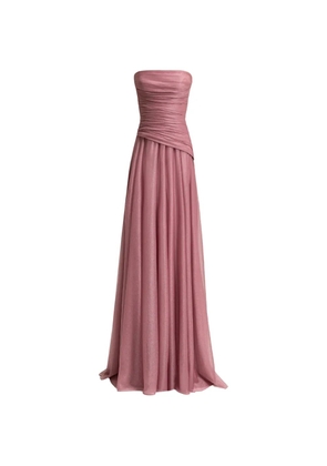 Gemy Maalouf strapless shimmer-finish gown - Pink