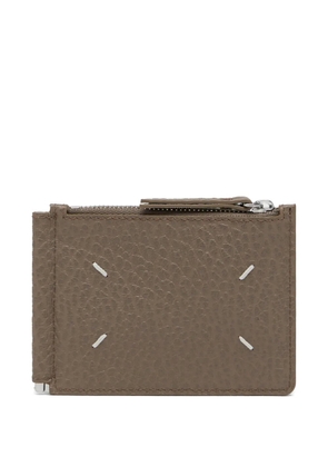 Maison Margiela Four Stitches grained leather wallet - Brown