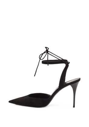 Saint Laurent Pre-Owned wrap-around heeled pumps - Black